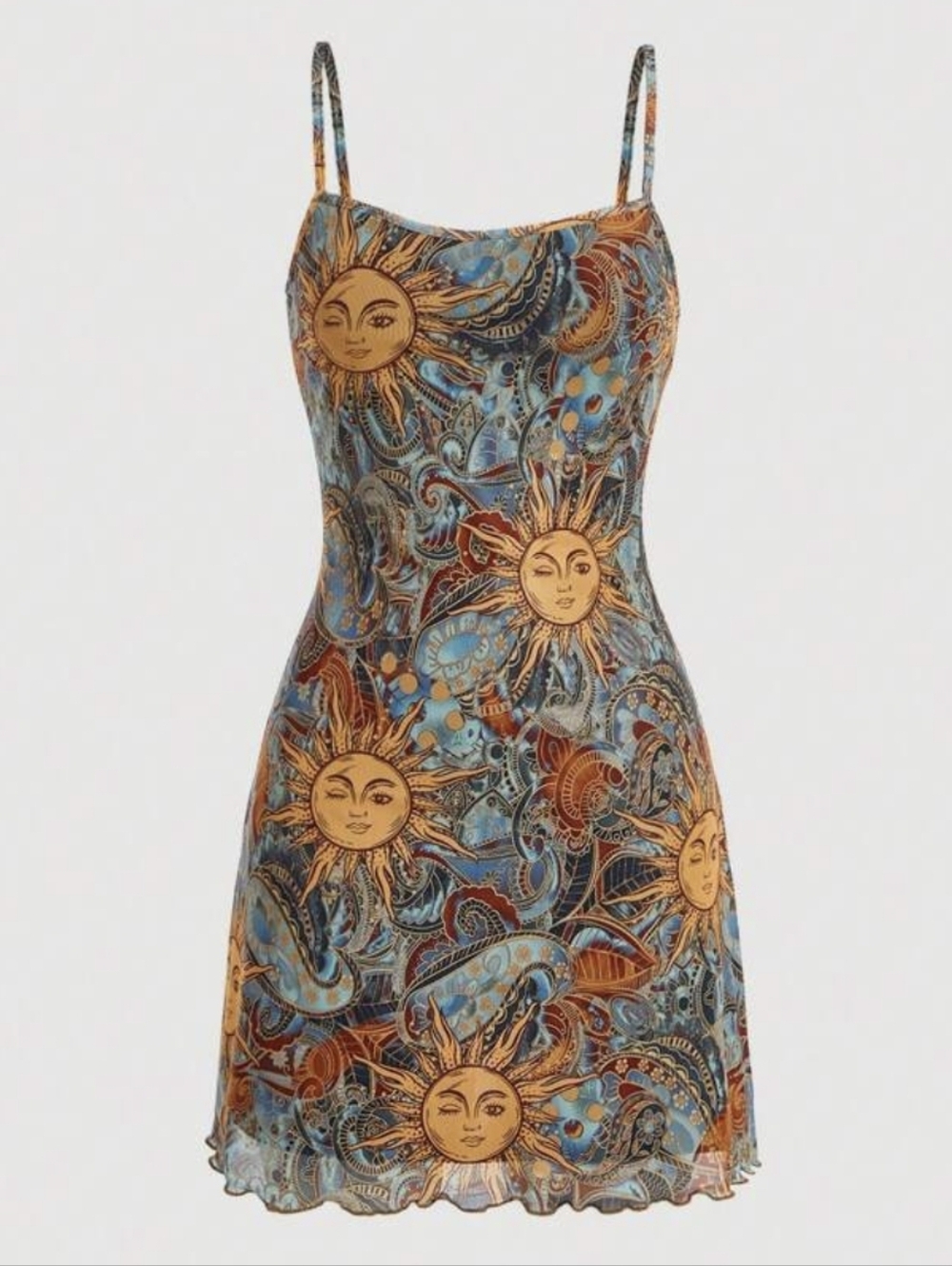 Sun Print Mini Dress